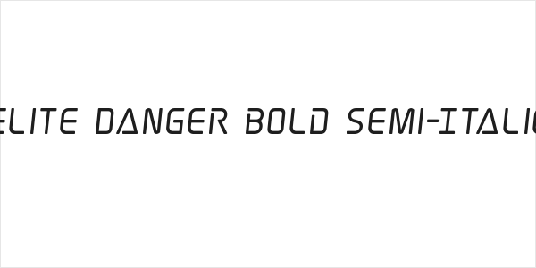 Elite Danger Bold Semi-Italic Logo