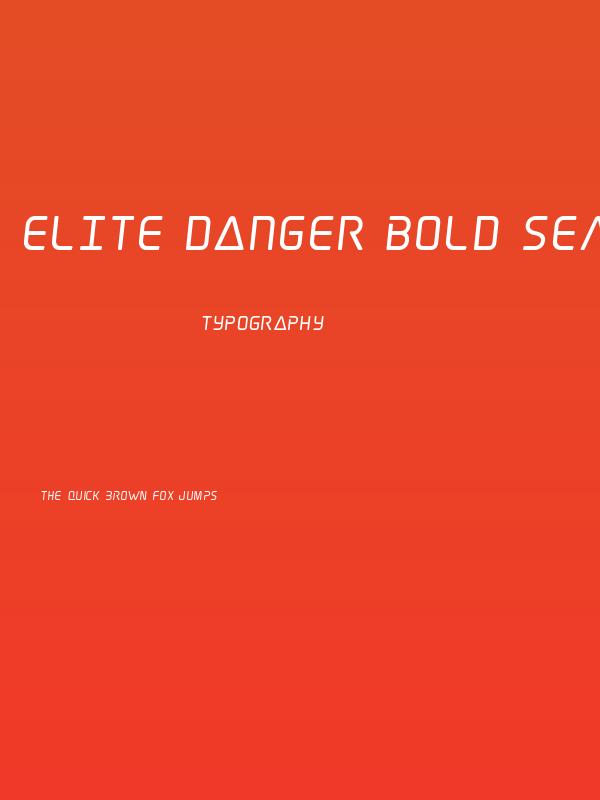 Elite Danger Bold Semi-Italic Poster