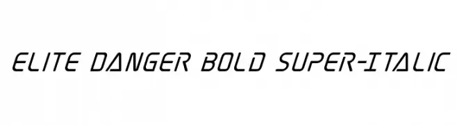 Elite Danger Bold Super-Italic  Descarca Fonturi Gratis