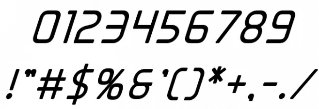 Elite Danger Bold Super-Italic Font OTHER CHARS