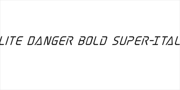 Elite Danger Bold Super-Italic Logo