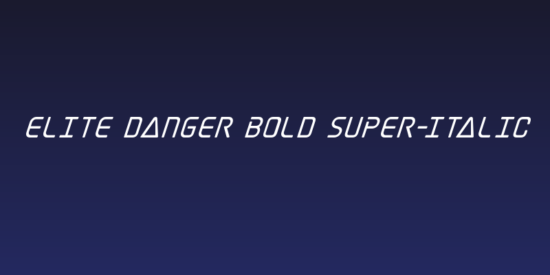 Elite Danger Bold Super-Italic Social Header