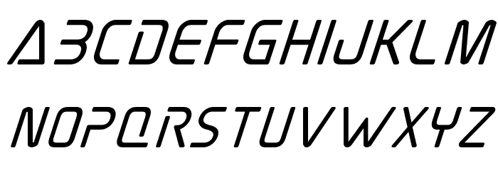 Elite Danger Bold Super-Italic Font LOWERCASE