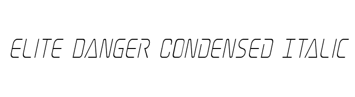 Elite Danger Condensed Italic  لخطوط تنزيل