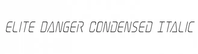 Elite Danger Condensed Italic  Descarca Fonturi Gratis
