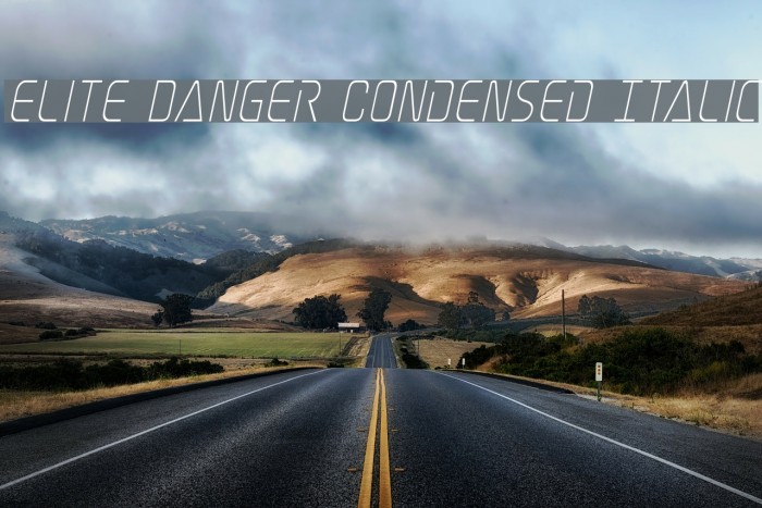 Elite Danger Condensed Italic Example 1