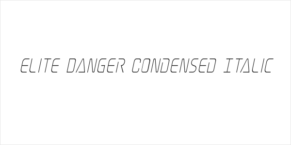 Elite Danger Condensed Italic Logo
