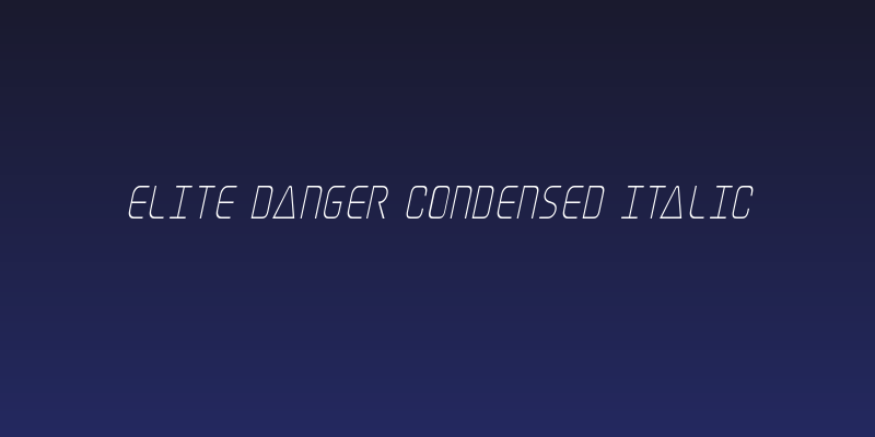 Elite Danger Condensed Italic Social Header