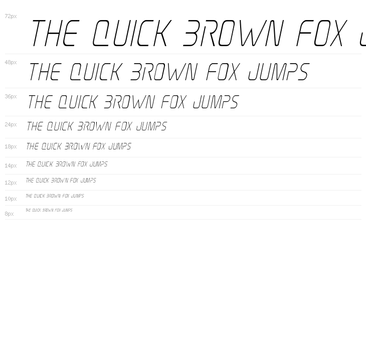 Elite Danger Condensed Italic Waterfall