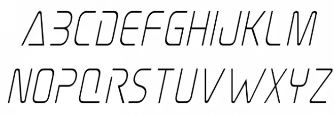 Elite Danger Condensed Italic Font LOWERCASE