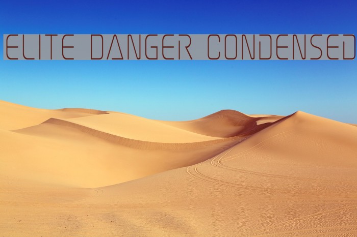 Elite Danger Condensed Font examples