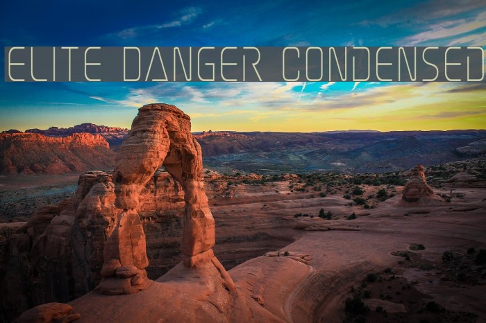 Elite Danger Condensed Font examples