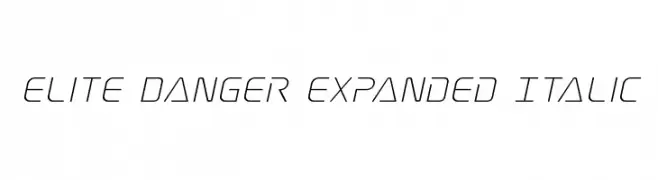 Elite Danger Expanded Italic  Descarca Fonturi Gratis