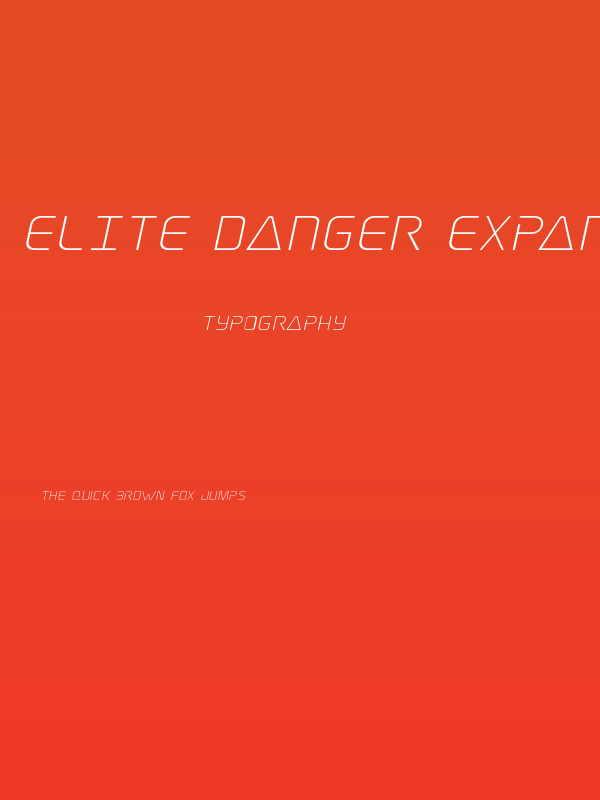 Elite Danger Expanded Italic Poster