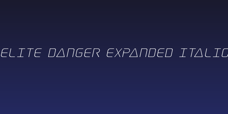 Elite Danger Expanded Italic Social Header