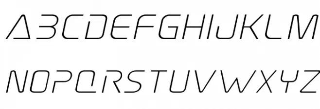 Elite Danger Expanded Italic Schriftart Kleinbuchstaben