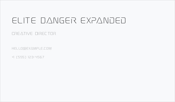 Elite Danger Expanded Business Card