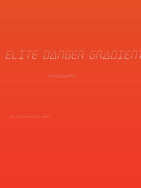 Elite Danger Gradient Italic Poster