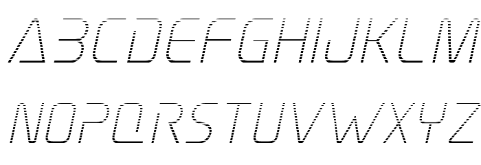 Elite Danger Gradient Italic Font LOWERCASE