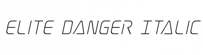 Elite Danger Italic  Descarca Fonturi Gratis