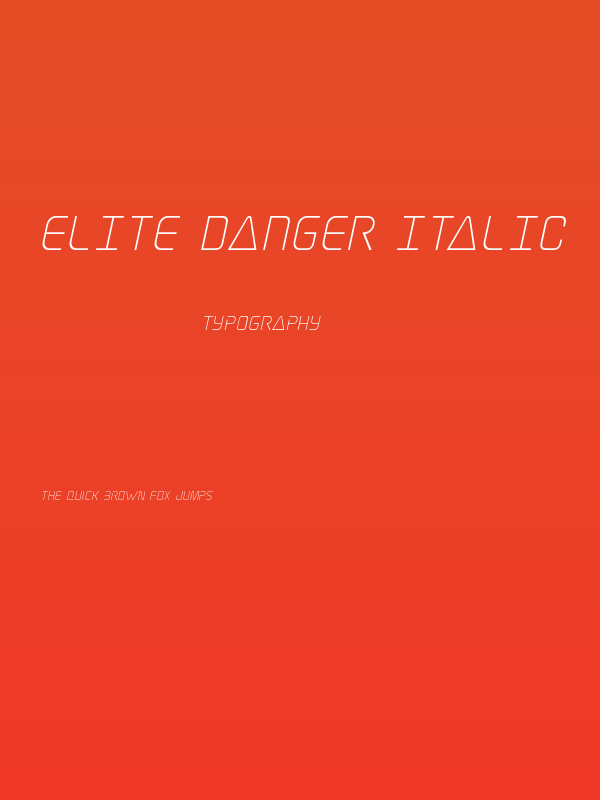 Elite Danger Italic Poster