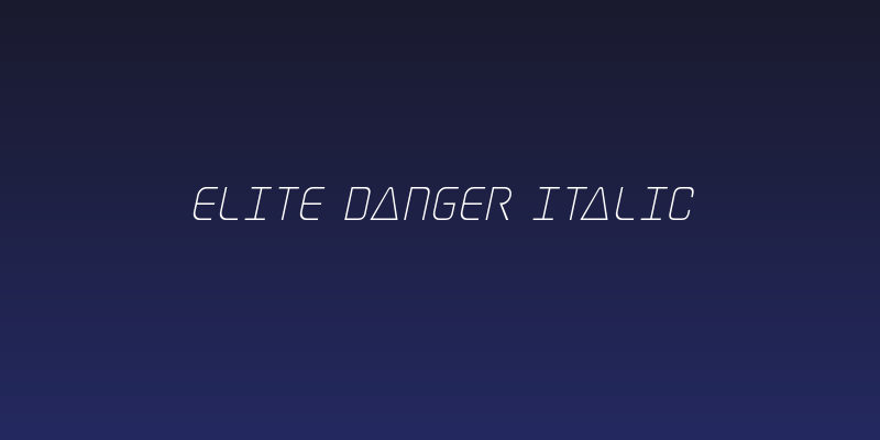Elite Danger Italic Social Header