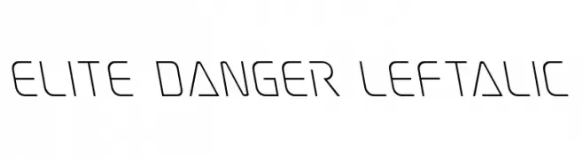 Elite Danger Leftalic  font caratteri gratis