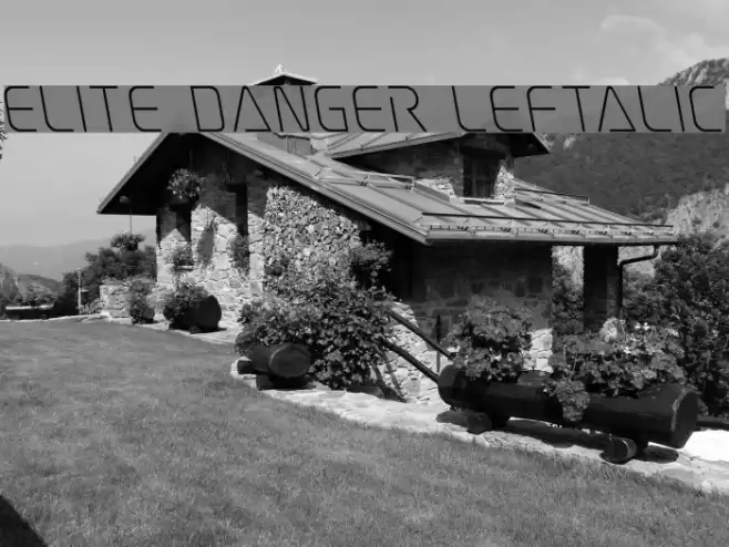 Elite Danger Leftalic Font examples