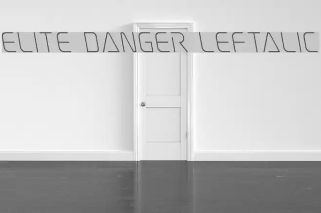 Elite Danger Leftalic Font examples