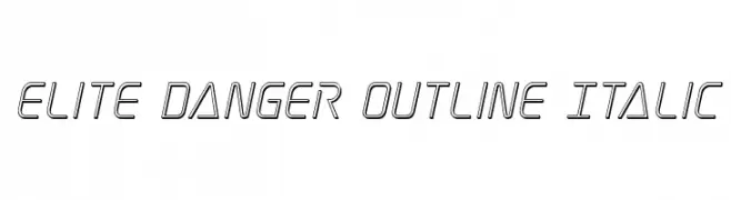 Elite Danger Outline Italic  font caratteri gratis