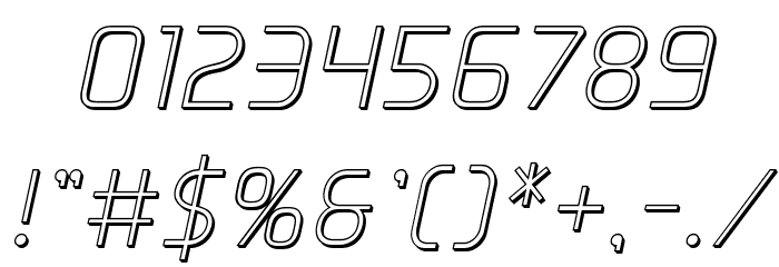 Elite Danger Outline Italic Font OTHER CHARS