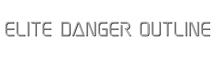 Elite Danger Outline  font caratteri gratis
