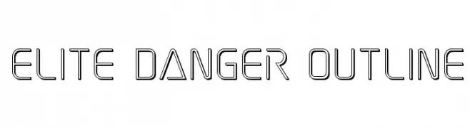 Elite Danger Outline  font caratteri gratis