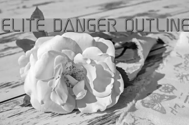 Elite Danger Outline Font examples
