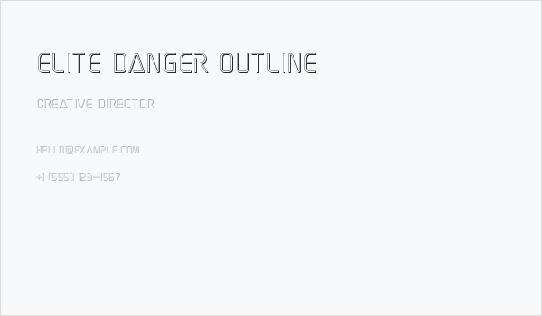 Elite Danger Outline Business Card