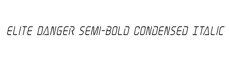 Elite Danger Semi-Bold Condensed Italic Font