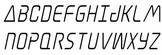 Elite Danger Semi-Bold Condensed Italic Schriftart Groß