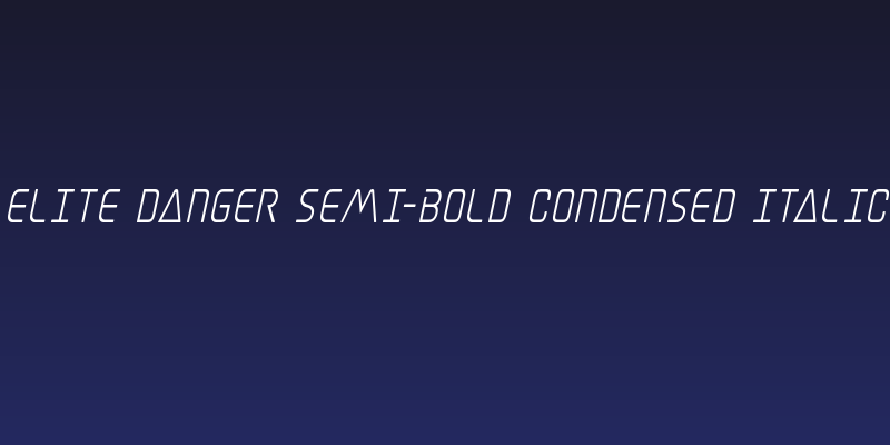 Elite Danger Semi-Bold Condensed Italic Social Header