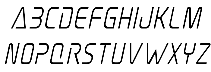 Elite Danger Semi-Bold Condensed Italic Font LOWERCASE
