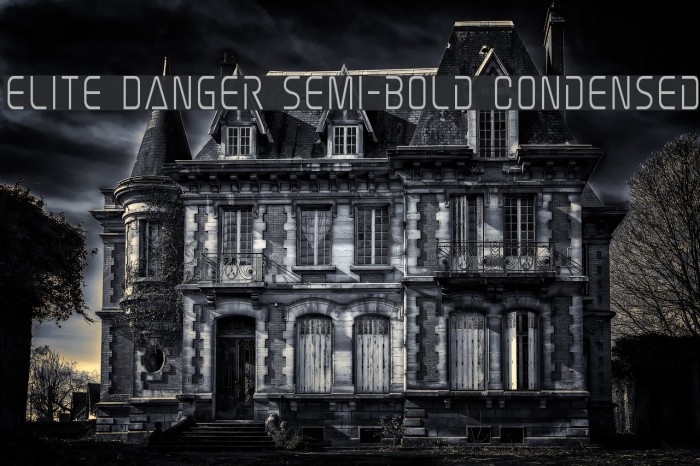 Elite Danger Semi-Bold Condensed Font examples