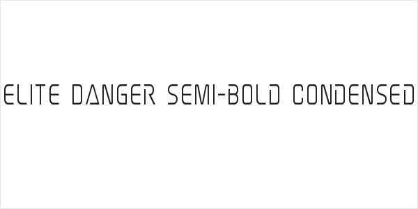 Elite Danger Semi-Bold Condensed Logo