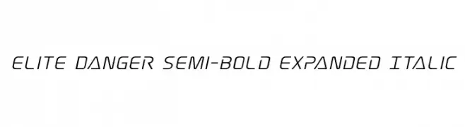 Elite Danger Semi-Bold Expanded Italic  font caratteri gratis