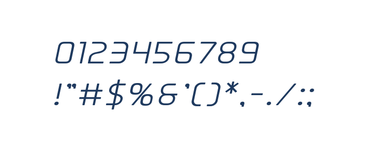 Elite Danger Semi-Bold Expanded Italic Other Characters