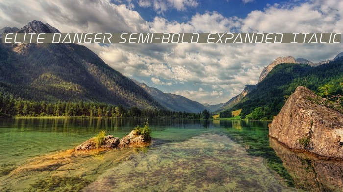 Elite Danger Semi-Bold Expanded Italic Example 1