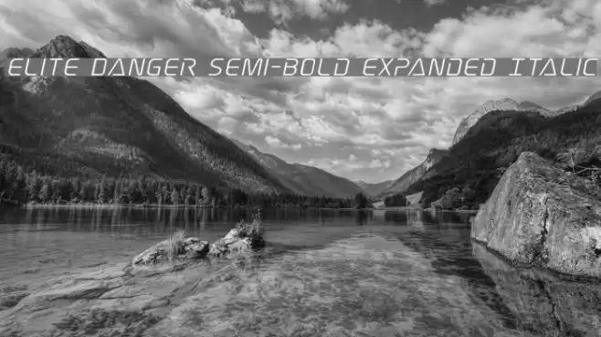 Elite Danger Semi-Bold Expanded Italic Font examples