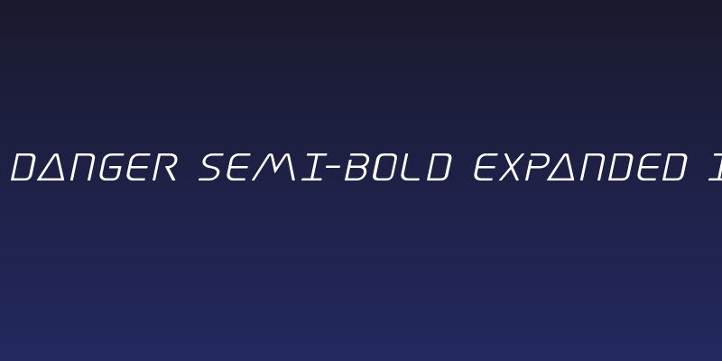 Elite Danger Semi-Bold Expanded Italic Social Header