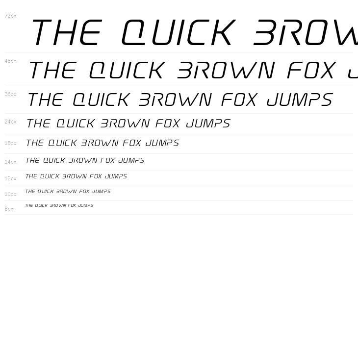 Elite Danger Semi-Bold Expanded Italic Waterfall