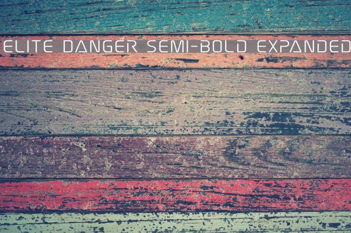 Elite Danger Semi-Bold Expanded Example 1