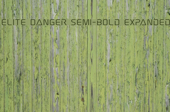 Elite Danger Semi-Bold Expanded Example 3