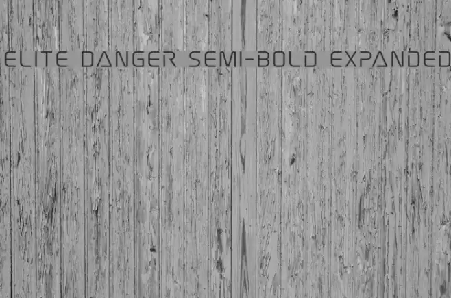 Elite Danger Semi-Bold Expanded Font examples